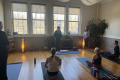 Student Ambassador Vivian educating about TCM at her yoga fundraiser.