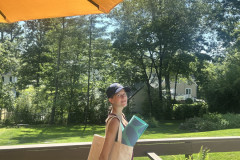 Student Ambassador Vivian before her fundraising yoga class!