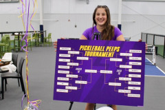 Student Ambassador Reese at her pickleball fundraiser!