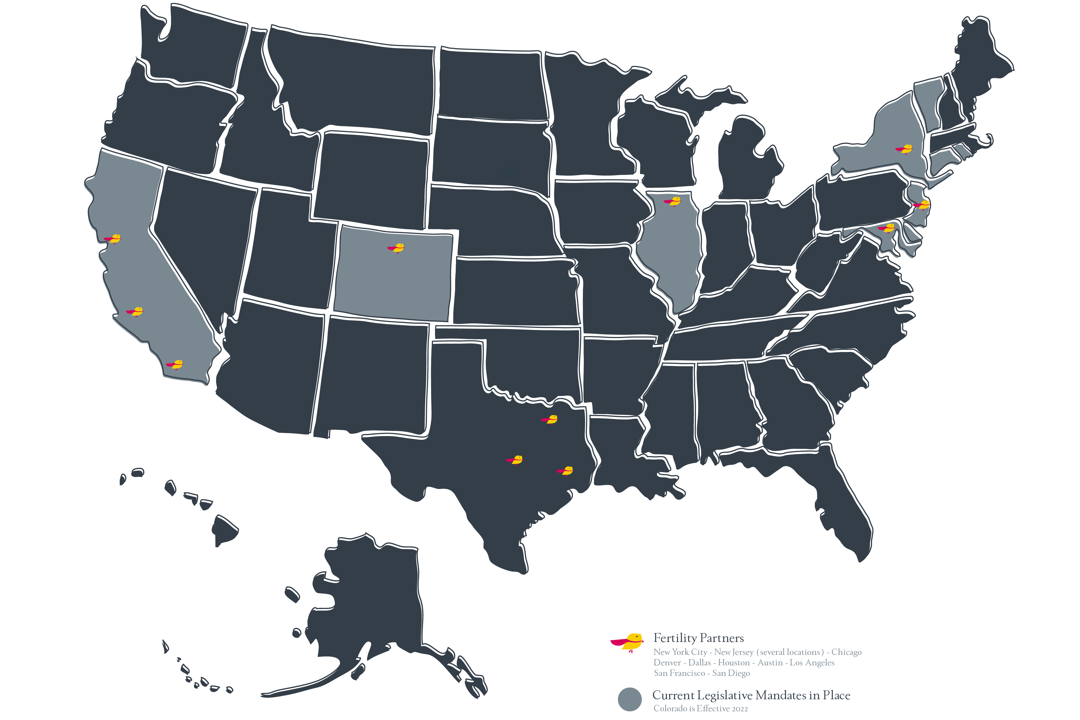 Map of Fertility Partners